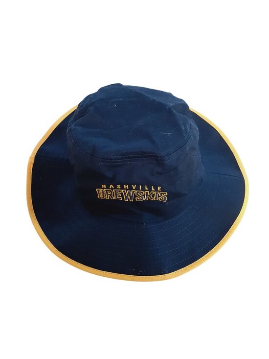 BWM Global Accessories - BWM Global Nashville Brewskis Logo Navy Blue 100% Cotton Safari Bucket Hat